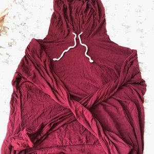 Grey Cotton and Red Silk Hoodie Bundle